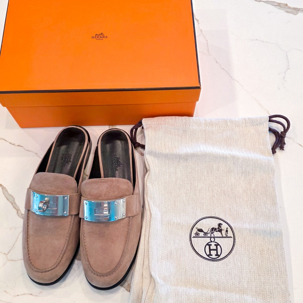 Hermes Iota Mules With Box Size 37.5 - Picture 2 of 3